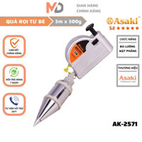Quả dọi từ bé 3m Asaki AK-2571 Thép không gỉ Nhựa ABS, đo độ thẳng của tường, có nam châm giúp việc cân bằng trên kim lo