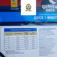 [QUÀ MAY MẮN] Yến Mạch Quick 1 Minute Quaker Oats  Nk Mỹ 4,52Kg [1K]