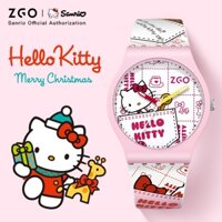 【Quà Noel 】Đồng hồ trẻ em ZGO Sanrio HelloKitty thạch anh chống nước Bé gái Học sinh trung học Cấp 2 và 3 8681