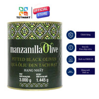 Quả oliu đen nguyên trái đã tách hạt 3kg Manzanilla Sevilla Tây Ban Nha cao cấp nhập khẩu (ô liu, pitted black olives)