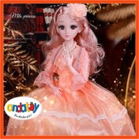 Quà sinh nhật cho bé gái búp bê barbie 60cm phát nhạc kèm phụ kiện giày váy công chúa ANDAKIDS AD891