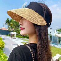 Quà tặng 20/10 cho sếp nữ, vợ, cô giáo, giáo viên nữ, mẹ và bạn gái, người yêu nữ quà tặng mũ nón cói đi biển visor nửa đầu đẹp cho nữ LAGU Khăn Phụ Kiện - NC484