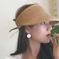 Quà tặng 20/10 cho sếp nữ, vợ, cô giáo, giáo viên nữ, mẹ và bạn gái, người yêu nữ quà tặng mũ nón cói đi biển visor nửa đầu đẹp cho nữ LAGU Khăn Phụ Kiện - NC483