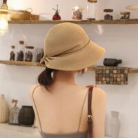 Quà tặng 20/10 cho vợ, người yêu nữ, bạn gái - Mũ nón visor nửa đầu đi biển rộng vành tròn đẹp cho nữ LÀGU Khăn Phụ Kiện - NC507