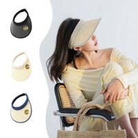 Quà tặng 20/10 cho vợ, người yêu nữ, bạn gái - Mũ nón visor nửa đầu đi biển rộng vành tròn đẹp cho nữ LÀGU Khăn Phụ Kiện - NC506
