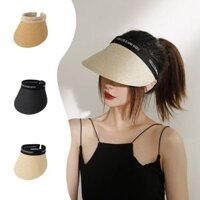 Quà tặng 20/10 cho vợ, người yêu nữ, bạn gái - Mũ nón cói visor nửa đầu đi biển rộng vành tròn đẹp cho nữ LÀGU Khăn Phụ Kiện - NC505