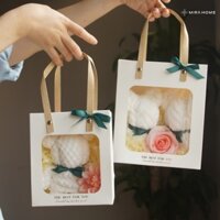 Quà Tặng 20/10, Set Quà Tặng Bạn Gái Gấu Bông, Bó Hoa Gấu Gấp Khăn MIRA HOME Xinh Xắn Dễ Thương