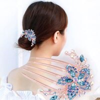 Quà tặng 20/11 cho cô giáo, cô giáo chủ nhiệm, giáo viên nữ, cô giáo mầm non, cô giáo tiểu học, cô giáo trung niên ý nghĩa ngày nhà giáo Việt Nam quà tặng Kẹp (Cặp) Tóc Cao Cấp - Ghim Xược Tóc Nữ Đẹp Đính Đá Màu Xanh Da Trời - Mã KDD025