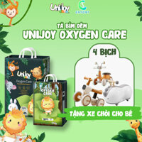 [Quà tặng] 4 Bịch Tã bỉm Unijoy Baby Oxygen Care Quần/Dán mềm mỏng đủ Size NB - 4XL cho bé