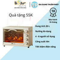 [Quà tặng 55k] Lò nướng Bear DKX- C20M3, 20 lít, nướng thịt, nướng bánh mì, sấy khô thực phẩm, nướng đa dạng