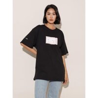 [Quà tặng] Áo thun cặp đôi ngắn tay in hình thời trang GAGO label special print t-shirt màu đen GA3256 ་