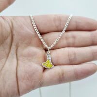 Quà tặng bạc sinh nhật cho bé gái: Dây chuyền dẹt bạc ta mặt công chúa Rapunzel Le’Mare Jewelry LMJ