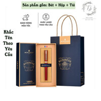 Quà Tặng Bút ký KHẮC TÊN cao cấp MONTAGUT hộp FULLBOX có tặng túi gửi thầy cô giáo, sếp,bạn bè đối tác