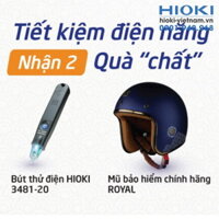 Quà Tặng Chất – Mũ Bảo Hiểm Hioki ROYAL & Bút Thử Điện Hioki 3481-20