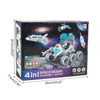 QUÀ TẶNG CHO BÉ TRAI I BỘ LẮP RÁP STEM TRƯNG BÀY 4 MẪU DU HÀNH VŨ TRỤ I 4 IN 1 SPACE MODEL ASSEMBLY SERIES I ideashop