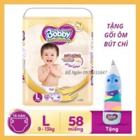 [Quà Tặng Cho Mỗi Gói) Bỉm/Tã Dán Bobby Siêu Mềm Extra Soft Dry L30 Cho Bé Từ 8 Đến 12kg