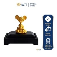 Quà Tặng Chuột Cute dát vàng 24k ACT GOLD ISO 9001:2015 Cao Cấp