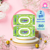 [QUÀ TẶNG] Combo 2 gói khăn ướt BabyLove 80 miếng