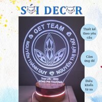 [Quà tặng, Decor] Đèn led ngủ 3D khắc Laser –  Đèn nhóm Herbalife khắc tên theo yêu cầu (Mẫu 004)