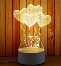[Quà tặng] Đèn ngủ 3D nhiều mẫu(Mặt trăng tháp eiffel trái tim ngựa) đèn trang trí phòng ngủ siêu đẹp tiết kiệm điện