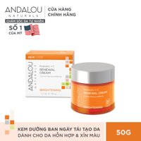 [QUÀ TẶNG ĐƠN TỪ 300K]Kem Dưỡng Da Ban Ngày Giúp Tái Tạo Làm Sáng Da Andalou Naturals Probiotic + C Renewal Cream 50g LazadaMall