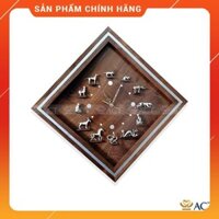 Quà Tặng - ĐỒNG HỒ 12 CON GIÁP PEWTER HÌNH THOI  Chính hãng - Freeship