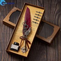 Quà tặng FUSIONGLIDE Đóng hộp Bút mực nhúng Văn phòng phẩm Ký hiệu cổ điển Quà tặng tinh tế Kim loại Ngày giáo viên Punk Học sinh Bút máy sáng tạo có mực