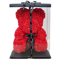 Quà Tặng Gấu Bông Hoa Hồng Kèm Hộp Và Đèn