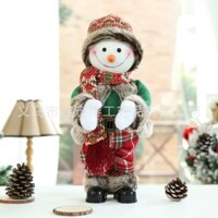 Quà tặng Giáng sinh người tuyết cử động được có đèn phát nhạc trang trí Noel