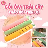 Quà tặng gối ôm, gối ngủ hình tròn dài nhiều mẫu chó,khỉ,heo,mèo, trái cây