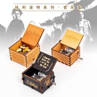 Quà tặng hộp nhạc tinh xảo khắc gỗ, hộp nhạc cổ điển quay tay thủ công