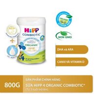 [QUÀ TẶNG HOT] Sữa bột dinh dưỡng công thức HiPP 4 Organic Combiotic 800g dành cho trẻ trên 3 tuổi chất lượng hữu cơ tự nhiên an toàn hỗ trợ tăng cường sức khoẻ hệ miễn dịch bổ sung Canxi và vitamin D