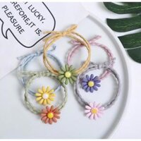 Quà tặng KH Dây buộc tóc hoa cúc nhiều màu xinh xắn