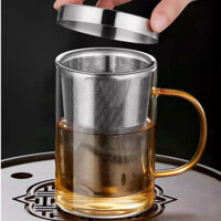 [QUÀ TẶNG KHÔNG BÁN] Bình Ly Cốc Thủy Tinh Pha Trà Có Lõi Lọc Và Nắp Đậy Dùng Để Ủ Lạnh Trà Túi Lọc, Cà Phê Túi Lọc Vixi