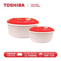 [QUÀ TẶNG KHÔNG BÁN] Bộ 2 hộp đựng thực phẩm Toshiba