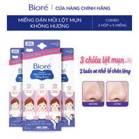 [Quà tặng không bán] Combo 3 miếng dán lột mụn Biore mùi ngẫu nhiên
