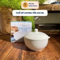 [Quà tặng không bán] Thố sứ trắng chưng yến 230ml LERIS HOUSE có quai