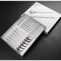[QUÀ TẶNG KHÔNG BÁN]Bộ 6 muỗng đũa Hàn Quốc inox đóng hộp sang trọng