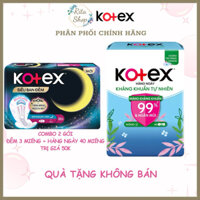 [QUÀ TẶNG KO BÁN] COMBO BVS KOTEX HÀNG NGÀY 40 MIẾNG + ĐÊM 35CM 3 MIẾNG