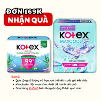 [QUÀ TẶNG KOTEX] Combo 1 gói Kotex Maxcool 8m & 1 gói Kotex HN Kháng khuẩn 20m