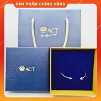 Quà Tặng - Lắc tay mặt tròn kết hợp hoa 4 cánh đen (Chiếc)  Chính hãng - Freeship