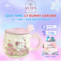 Quà Tặng Ly Sứ Thỏ Hoa Tiệm Quà An Yên Tặng Bạn Gái Tốt Nghiệp, 8/3 14/2 20/10, Cốc Sứ Tặng Sếp