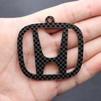 Quà tặng móc khóa xe máy ô tô bằng sợi Carbon Honda 100% #2