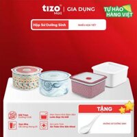 [QUÀ TẶNG MUỖNG SÚP CẠN] MINH LONG | HỘP SỨ DƯỠNG SINH ĐỰNG THỰC PHẨM NHIỀU HỌA TIẾT