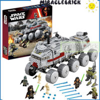 Quà tặng ngày trẻ emStar Wars Series 75151 Clone Turbo Tank Puzzle Lắp ráp khối xây dựng Mô hình DIY Người bạn trưởng thành Đồ chơi trẻ em Quà tặng sinh nhật