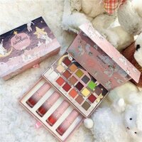 Quà tặng ngày Valentine 18 màu Bóng mắt đôi Lip Glaze Set Giáng sinh Limited Tanabata Người mới bắt đầu không thấm nước