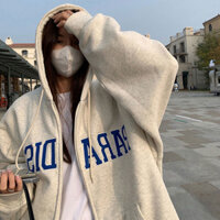 [QUÀ TẶNG NHÂN PHẢM LA K.E.O TỪ SHOP EXOZEM] áo khoác hoodie nữ form rộng, áo khoác nữ hoodie zip phong cách hàn