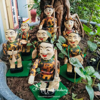 Quà Tặng Rối Nước Việt Nam - Chú Tễu, Tiên Nữ Cao 25cm Gỗ Đẽo Tay Sơn Giả Cổ