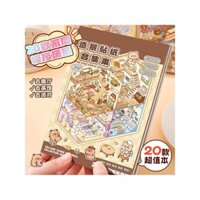 Quà tặng sách nhãn dán hoạt hình Tweezers, bộ đầy đủ, sách bộ sưu tập cảnh thu nhỏ 3D, trang trí nhật ký, hộp quà tặng, nhãn dán cho trẻ em gái, nhãn dán cảnh trò chơi cha mẹ và con cái, đồ chơi, 3 nhật ký nhà