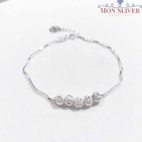 Quà tặng sinh nhật - Lắc tay nữ bi bạc thật - Mon Sliver